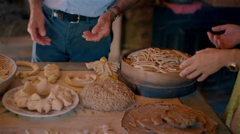 Watch the mishaps as Tucci witnesses traditional breadmaking